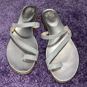 Silver Sparkly Vince Camuto Sandals